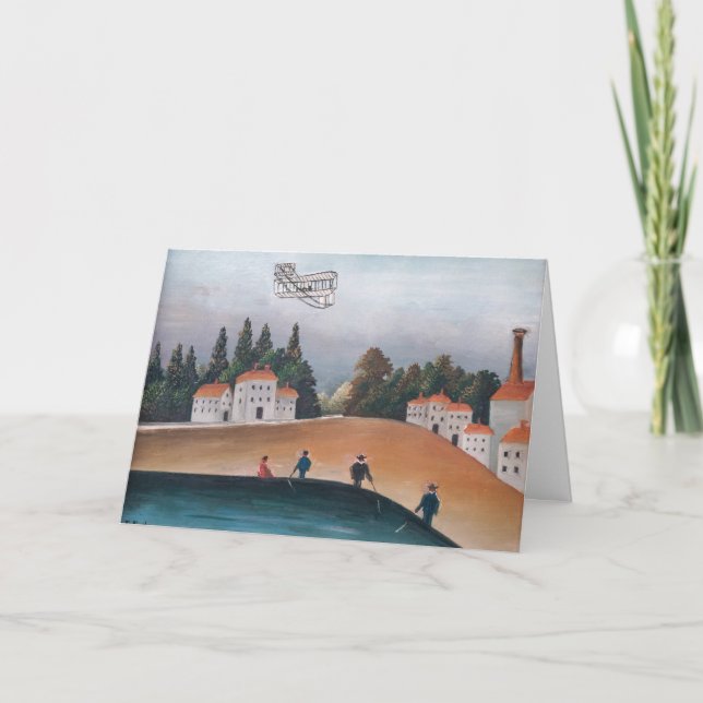 Carte Henri Rousseau - Les Pêcheurs et le Biplane (Devant)