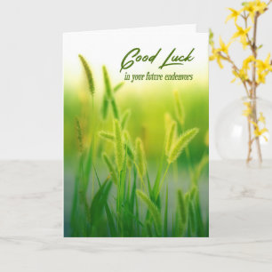 Carte Herbe verte d'été Bonne Chance