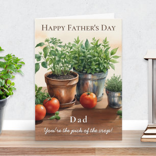 Carte Herbes et Tomates Choix de la Récolte Fête des Pèr