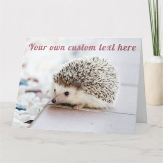 Carte Hérisson Mignon - Personnalisé