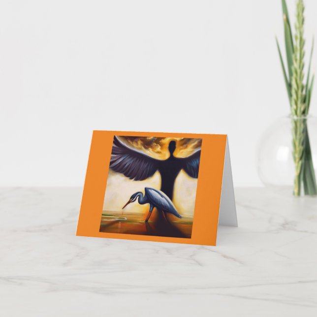 Carte Heron animal Spirit 3 (Devant)