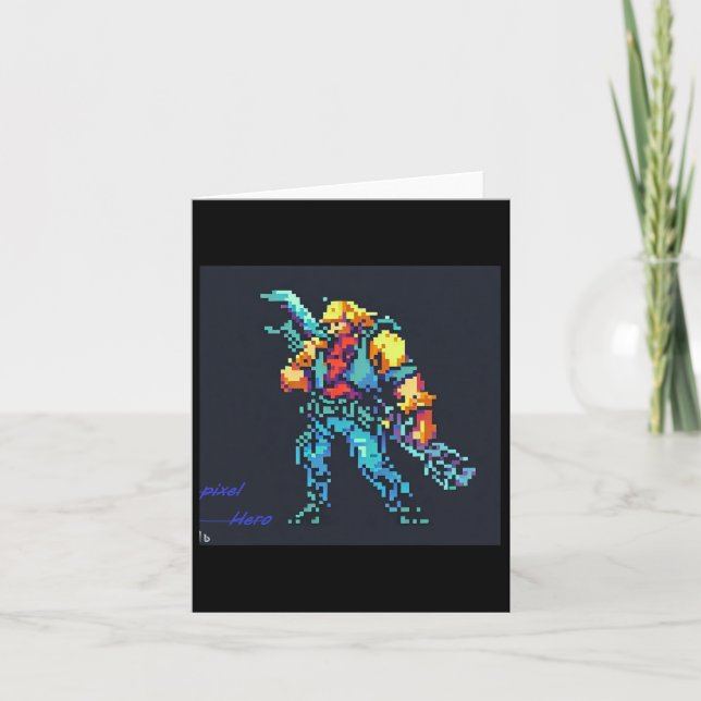 Carte Héros (Art de style pixel rétro de jeu vidéo des a (Devant)
