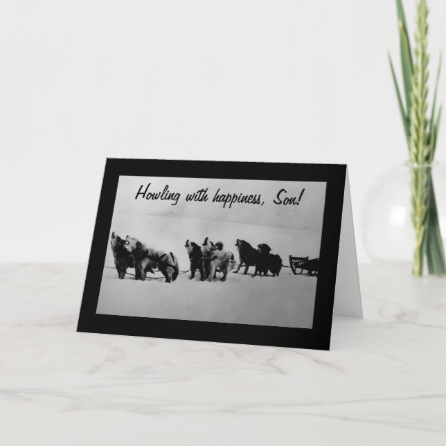 CARTE HÉROS AVEC BONHEUR, FILS (Devant)