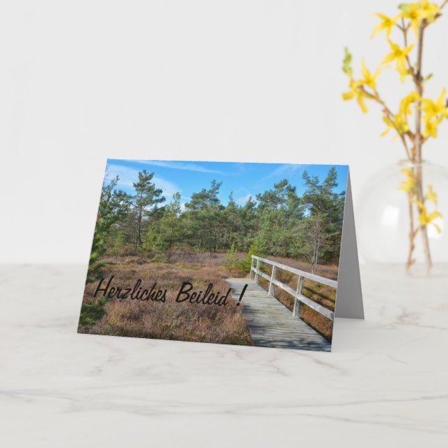 Carte Herzliches Beileid ! (Fleur jaune)