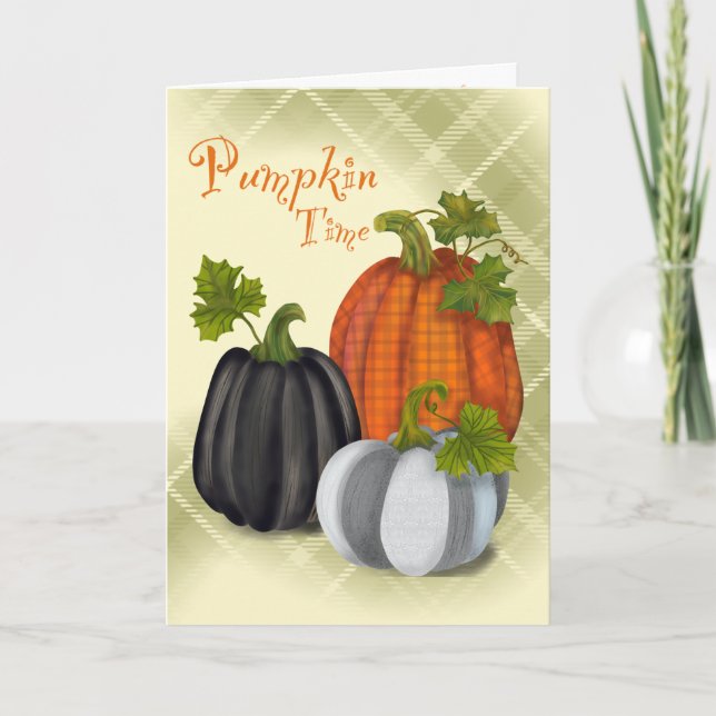 Carte Heure citrouille et Halloween (Devant)
