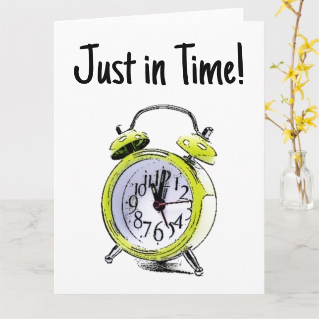 Carte Heure de réactivation de l'horloge d'alarme jaune  (Fleur jaune)