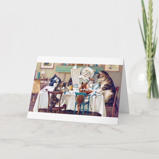 Carte Heure du petit-déjeuner de chat, Louis Wain (Devant)