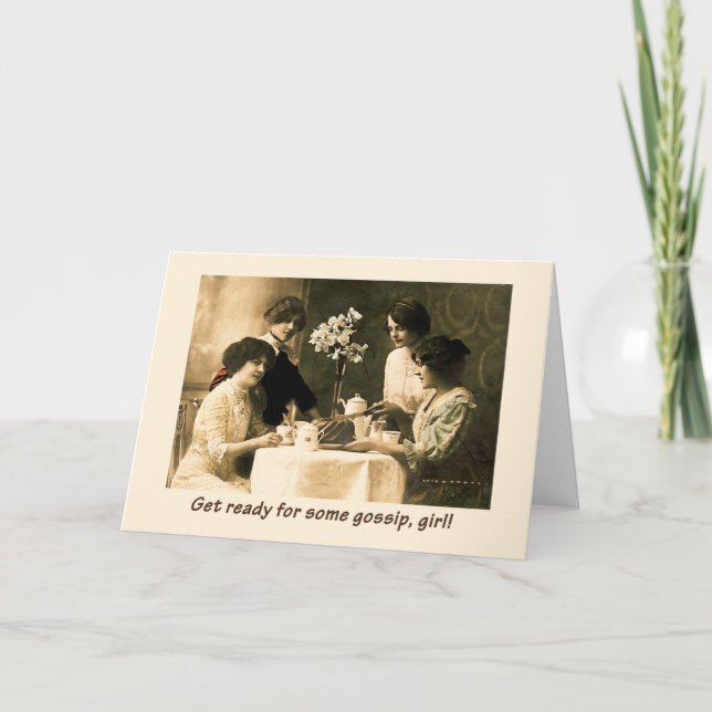 Carte Heure pour le bavardage, fille ! (Devant)