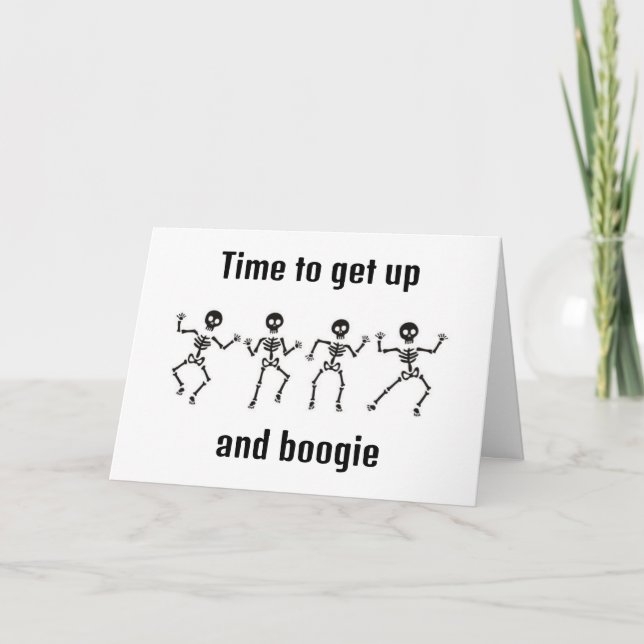 Carte **HEURE POUR SE LEVER ET BOOGIE - 13e ANNIVERSAIRE (Devant)