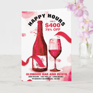 Carte Heures Heureuses Bière Bière Froide-Bière Artisana
