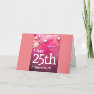 CARTE "HEUREUSE ***25E*** ANNIVERSAIRE MARIAGE"