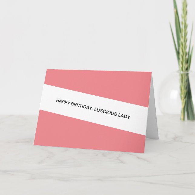 Carte heureuse dame luscique d'anniversaire (Devant)