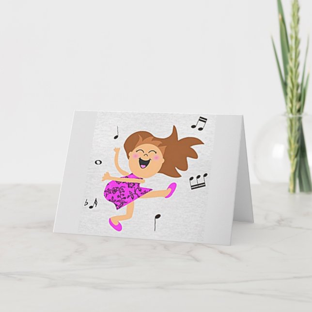 CARTE HEUREUSE DANSE POUR ELLE EST "VOTRE ANNIVERSAIRE A (Devant)
