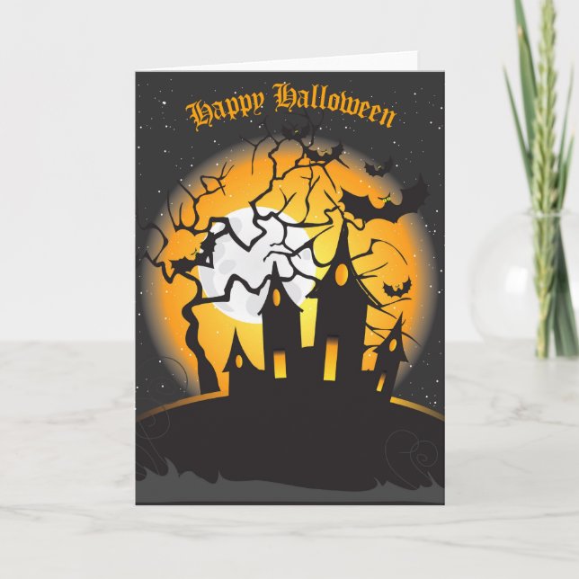 Carte heureuse de Halloween (Devant)