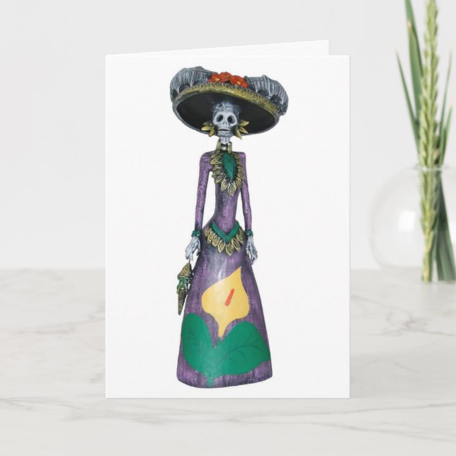 Carte heureuse de Halloween Catrina (Devant)