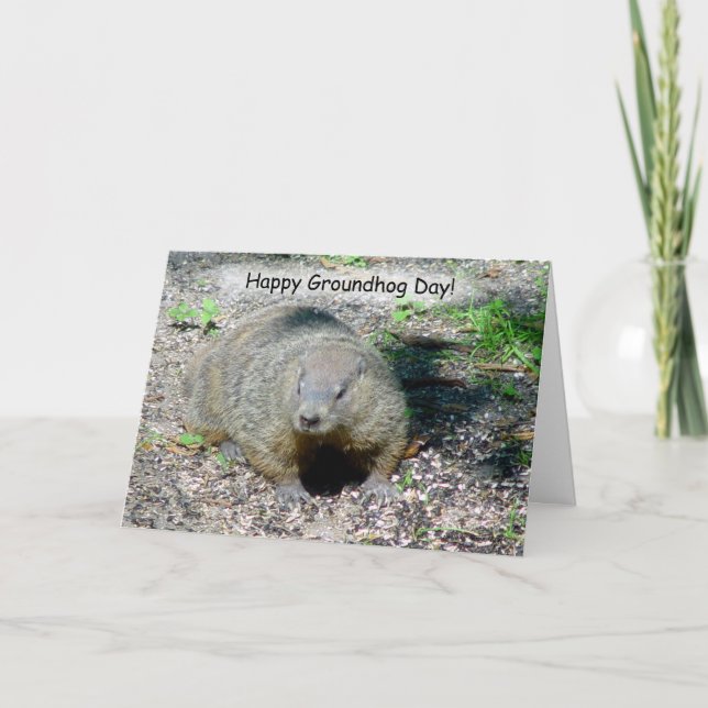 Carte heureuse de jour de Groundhog (Devant)