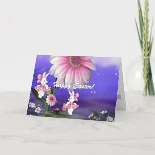 Carte heureuse de lapin de Pâques