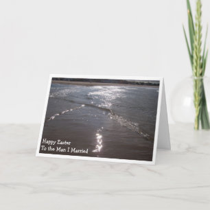 Carte heureuse de mari de Pâques - la mer