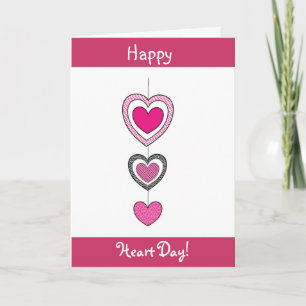 Carte heureuse de Saint-Valentin de coeurs