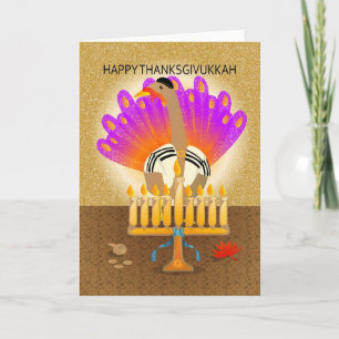 Carte heureuse de Thanksgivukkah Turquie