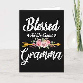 Carte Heureuse d'être appelée Gramma Floral Fête des Mèr