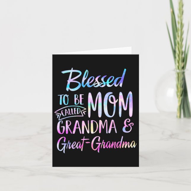 Carte Heureuse d'être appelée maman grand-mère et arrièr (Devant)