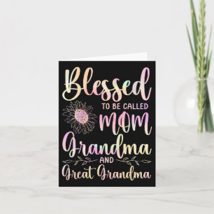 Carte Heureuse d'être appelée maman grand-mère et arrièr