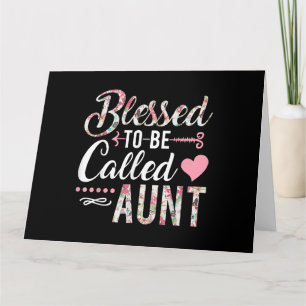 Carte Heureuse d'être appelée Tante Fleur Femme Cadeau