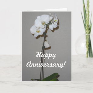 Carte heureuse d'orchidée d'anniversaire