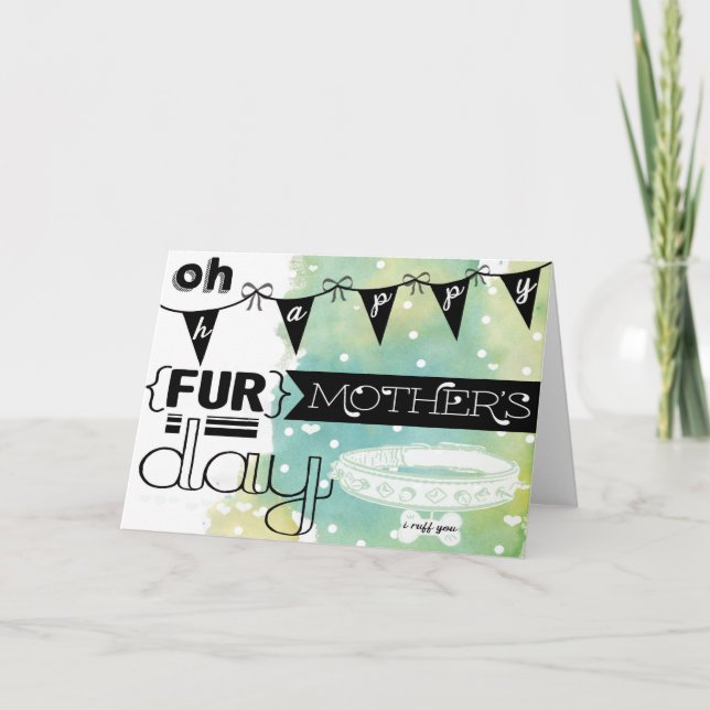 Carte heureuse du jour de mère du chien (Devant)