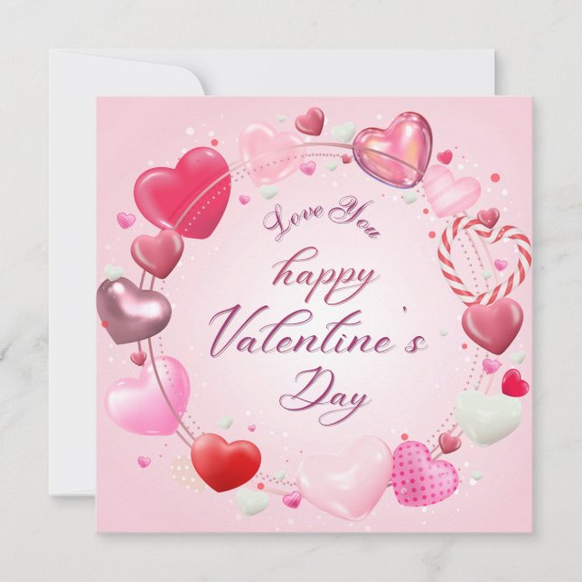Carte Heureuse Sainte-Valentin (Devant)