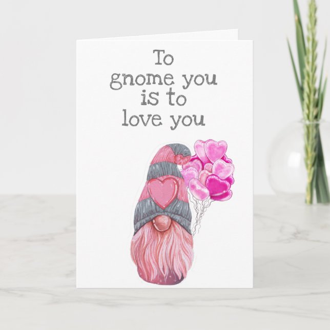 Carte Heureuse Sainte-Valentin À Gnome Vous êtes à vous  (Devant)