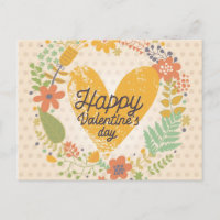 Carte Heureuse Sainte-Valentin aux couleurs vives