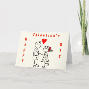 Carte Heureuse Sainte-Valentin avec couple romanti