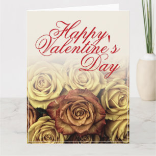 Carte Heureuse Sainte-Valentin avec Rosenbouquet jaune
