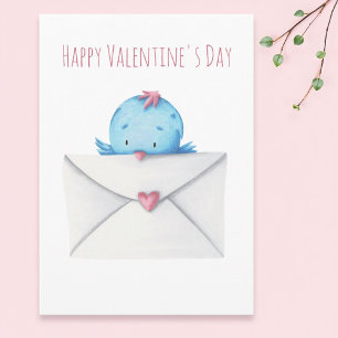 Carte Heureuse Sainte-Valentin Bird