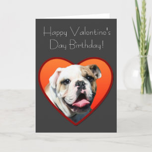Carte Heureuse Sainte-Valentin Bulldog Anniversair