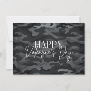 Carte Heureuse Sainte-Valentin Camo Noir