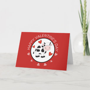 Carte Heureuse Sainte-Valentin Cow Hearts