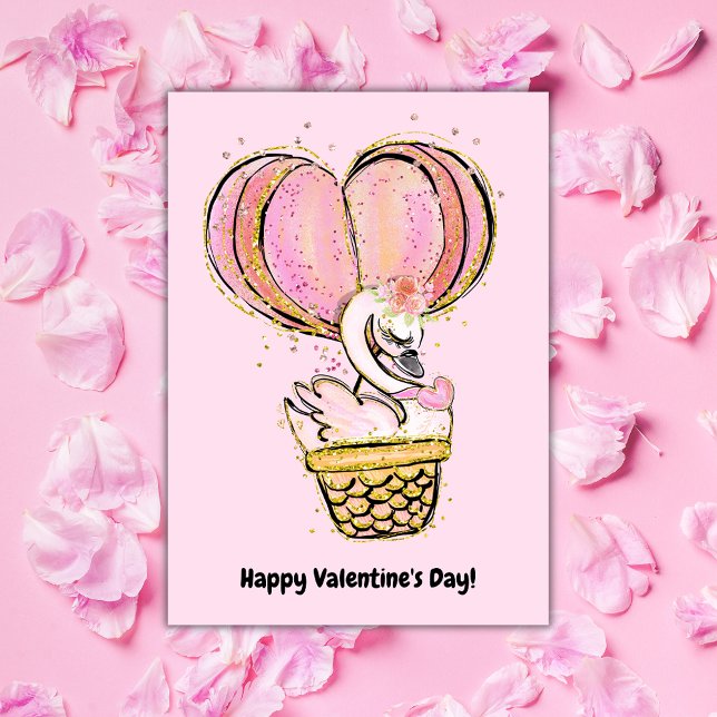 Carte Heureuse Sainte-Valentin de balloon à air chaud (Créateur téléchargé)