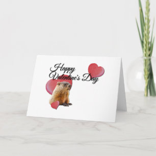Carte Heureuse Sainte-Valentin de cobaye marron