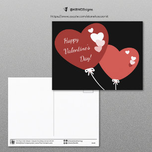 Carte Heureuse Sainte-Valentin de deux coeurs de b