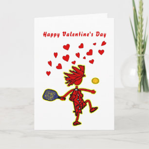 Carte Heureuse Sainte-Valentin de Pickleball