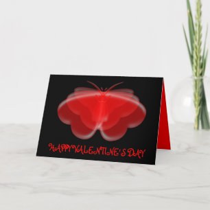 Carte Heureuse Sainte-Valentin des Coeurs papillon