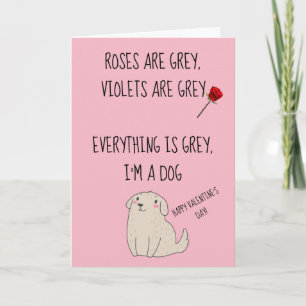 Carte Heureuse Sainte-Valentin du chien