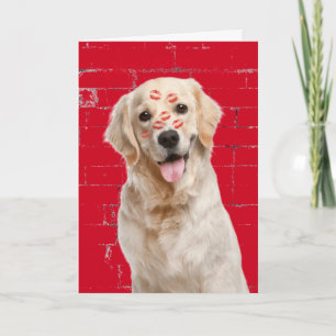 Carte Heureuse Sainte-Valentin Golden Retriever