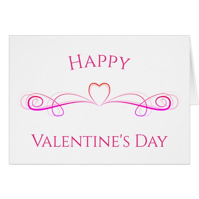 Carte Heureuse Sainte-Valentin Heart Art (Devant horizontal)