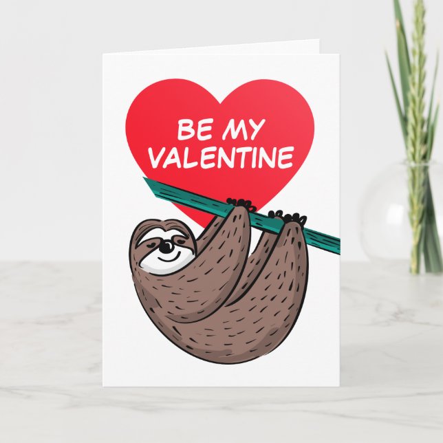 Carte Heureuse Sainte-Valentin | Jote Sloth (Devant)