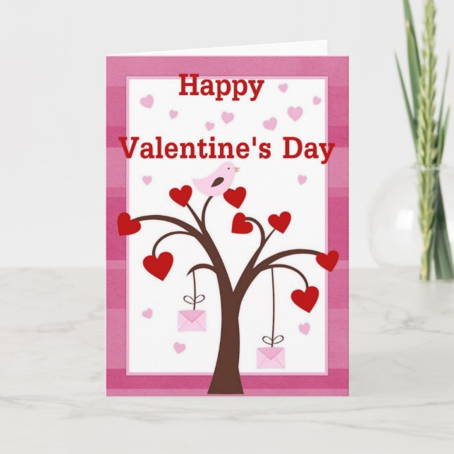 Carte Heureuse Sainte-Valentin Love Tree (Devant)