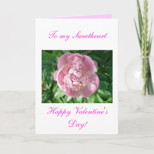 Carte Heureuse Sainte-Valentin Pink Peony